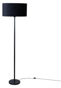 Lampă de podea neagră cu abajur oval din catifea 50cm - Simplo