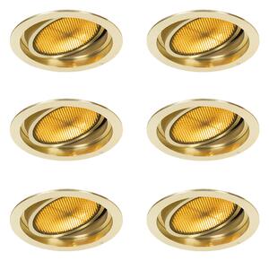 Set de 6 spoturi încastrate moderne aurii reglabile - Coop 111 Honey