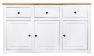 Servanta, alb, 135 x 40 x 80 cm, lemn masiv de pin, gama Panama - V282705V