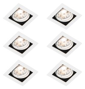 Set 6 becuri Spot încastrat alb reglabil - Artemis 70