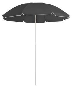 Umbrelă de soare de exterior, stâlp din oțel, antracit, 180 cm