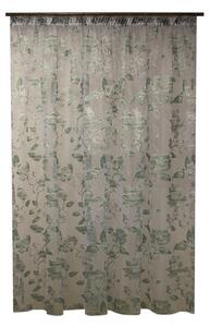 Perdea Velaria voal organza flori verzi, 300x250 cm