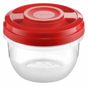 Caserola cu capac rosu 0.5L, Smart