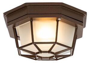 Plafonieră rustică maro ruginiu 21,3 cm IP44 - Bri