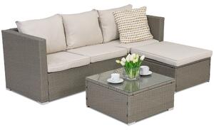 Mobilier de grădină Roma Corner 4 Garden Point gri deschis