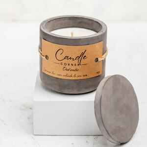 Lumanare parfumata handmade din ceara naturala de soia 100%, aroma Oud arabic, Recipient ceramic, 150 g