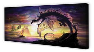 Tablouri canvas Dragon ambarcațiuni de mare nori