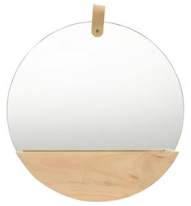 Oglindă de perete, 35 cm, lemn masiv de pin