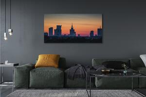 Tablouri canvas Sunset Panorama de la Varșovia