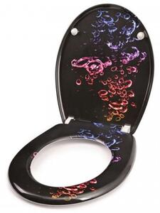 Scaun de toaleta duroplastic cu capac de inchidere lenta - Bubble SmileHOME by Pepita #negru