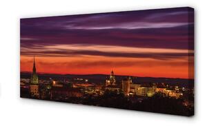 Tablouri canvas panorama Cracovia noapte
