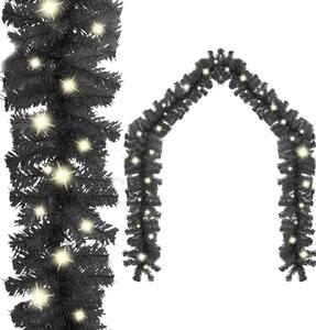 Ghirlandă de Crăciun cu lumini LED, negru, 20 m