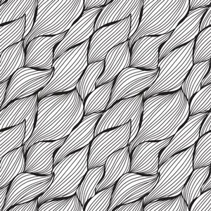 Tapet frunze în alb-negru Digital Line