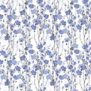 Tapet flori albastre în design interesant Digital Line