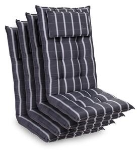 Blumfeldt Sylt, pernă tapițată, pernă pentru scaun, spătar mai înat, poliester, 50 × 120 × 9 cm, 4 × perne