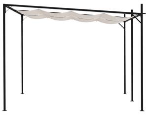 Pavilion cu acoperiș retractabil, crem, 400x300x233 cm
