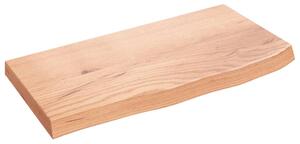 Blat de baie, maro deschis, 60x30x(2-4) cm, lemn masiv tratat