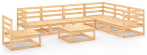 Set mobilier de relaxare pentru grădină 8 piese lemn masiv pin