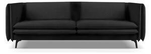 Canapea Vottina cu 4 locuri si tapiterie din tesatura structurala, negru