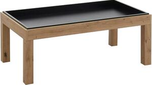 Masuta cafea AVERSA, stejar artisan/negru, PAL, 108x60x43 cm