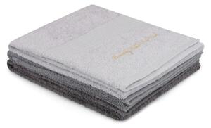 Set 3 prosoape baie 404, gri, bumbac, 50x90 cm