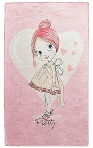 Covor PRETTY, 100x160 cm, forma dreptunghiulara, poliester/stofa catif