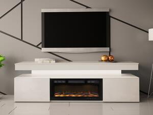 Comoda TV 2D cu semineu Lestirola Bis LED