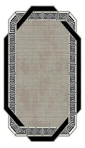 Covor, 160x230 cm, forma dreptunghiulara, poliester, crem/negru ALN600