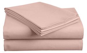 Cearsaf de pat din bumbac Culoare roz deschis, 140x240 cm