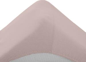 Cearsaf jersey pentru patut copii roz deschis, 70x140 cm