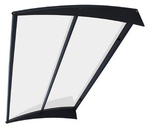 Copertină COR PRO 140x80 cm din aluminiu și plexiglas – Negru/Transparent