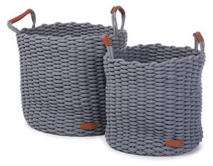 KidsDepot Set coșuri, 2 piese, „Korbo” L, mist, bumbac 46000301