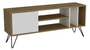 Comoda TV MISTICO-140, nuc/negru/alb, PAL melaminat, 140x36x59 cm