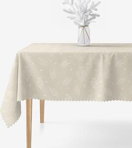 Goldea față de masă de crăciun impermeabilă - crenguțe de iarnă pe latte 80 x 80 cm