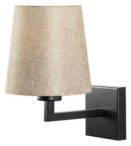 Lampa perete PROFIL-4656, negru/bej, fier/material textil, 18x24x30 cm