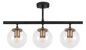 Lustra ATMACA 10275, negru/transparent, metal/sticla, 60x15x40 cm