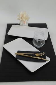 Set 2 platouri 275KRM1720, alb, ceramica, 33x17 cm
