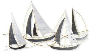 Decoratiune perete BARBAROS, auriu/gri, metal, 125x8x74 cm