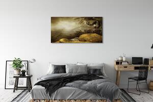 Tablouri canvas Dragon nori munte de aur