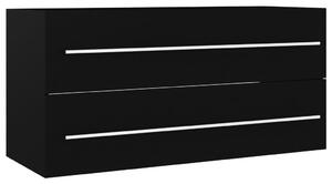 Dulap de chiuvetă, negru, 100x38,5x48 cm, PAL