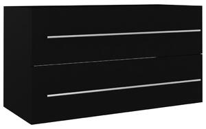 Dulap de chiuvetă, negru, 90x38,5x48 cm, PAL