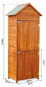 Outsunny, magazie pentru scule, 79x49x190cm, lemn | Aosom Ro