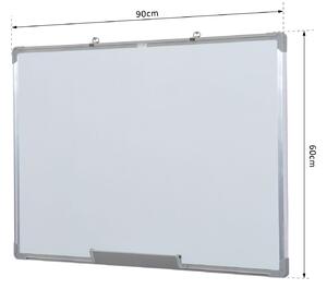 HomCom tabla magnetica pentru perete, 90 x 60 cm, alb | Aosom Ro