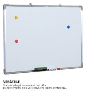 HomCom tabla magnetica pentru perete, 90 x 60 cm, alb | Aosom Ro