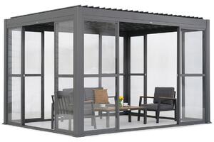 Lagos 3x3 independente patio pergola cu ușă pe 4 părți Garden Point antracit