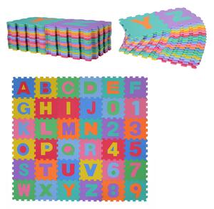 HomCom covor puzzle pentru copii, 36 piese, multicolor | AOSOM RO