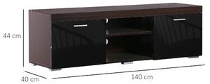 HomCom Mobilier Modern pentru TV cu 2 uși din lemn, 140x40x44cm