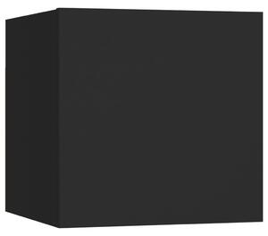 Dulap TV montaj pe perete, negru, 30,5x30x30 cm