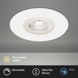 Spot LED încastrat Kulana 5W 460 lumeni, lumină caldă variabilă, 3000K, Ø90 mm, alb