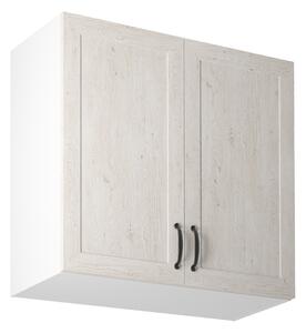 KONDELA Dulap superior, alb/pin nordic, ROYAL G80